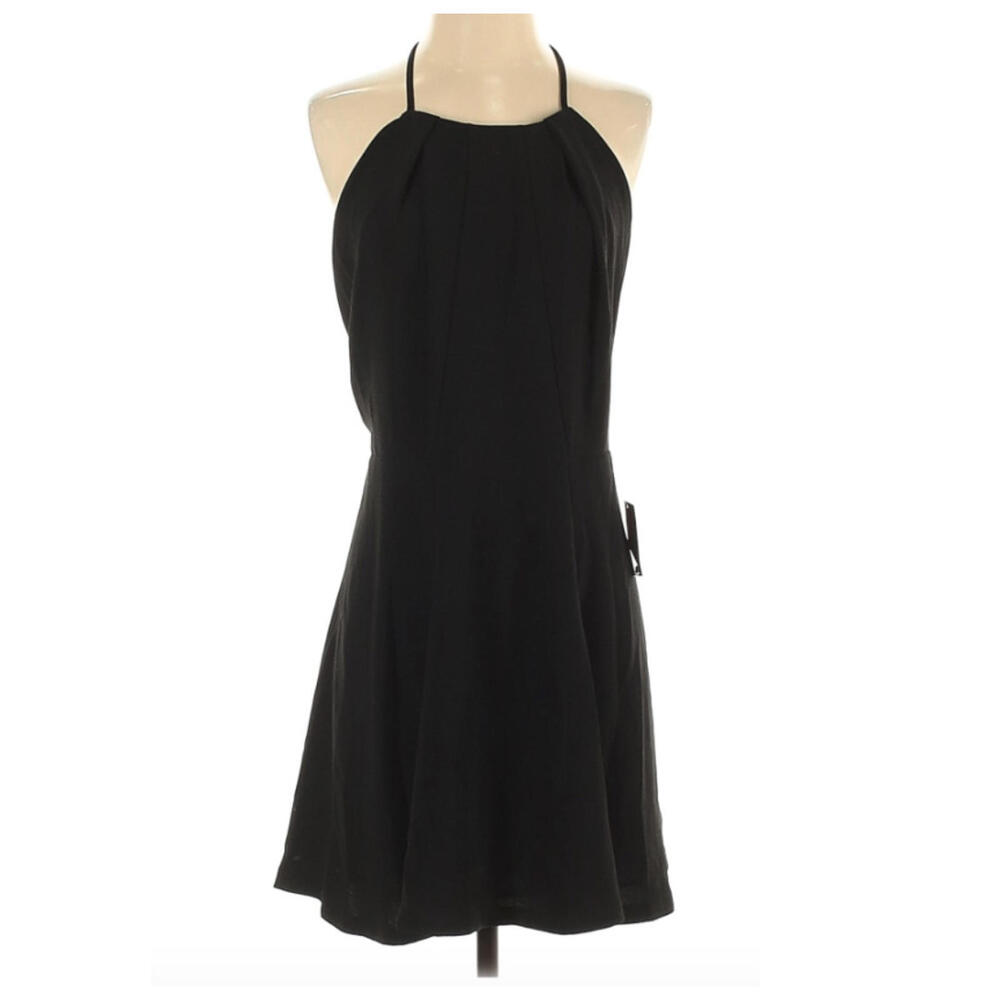 ZARA Black Lace Dress Back Halter A-Line Sleeveless Women's Size XS
